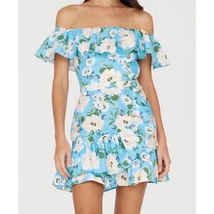 Yumi Kim Santa Fe Wonder Garden Floral ruffle boho mini dress Small.